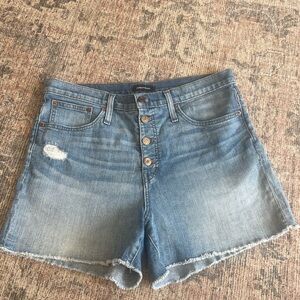 J. Crew Denim Blue Women's Shorts button fly